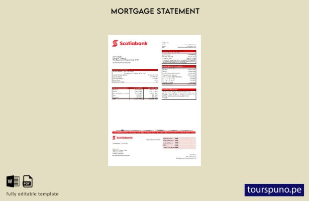 listo para imprimir la plantilla de declaración de hipoteca del banco Scotiabank